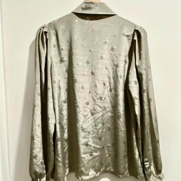 Vintage Feminine Office Secretary Whimsigoth Boho Fairy Grunge Boho Blouse L - Picture 2 of 8